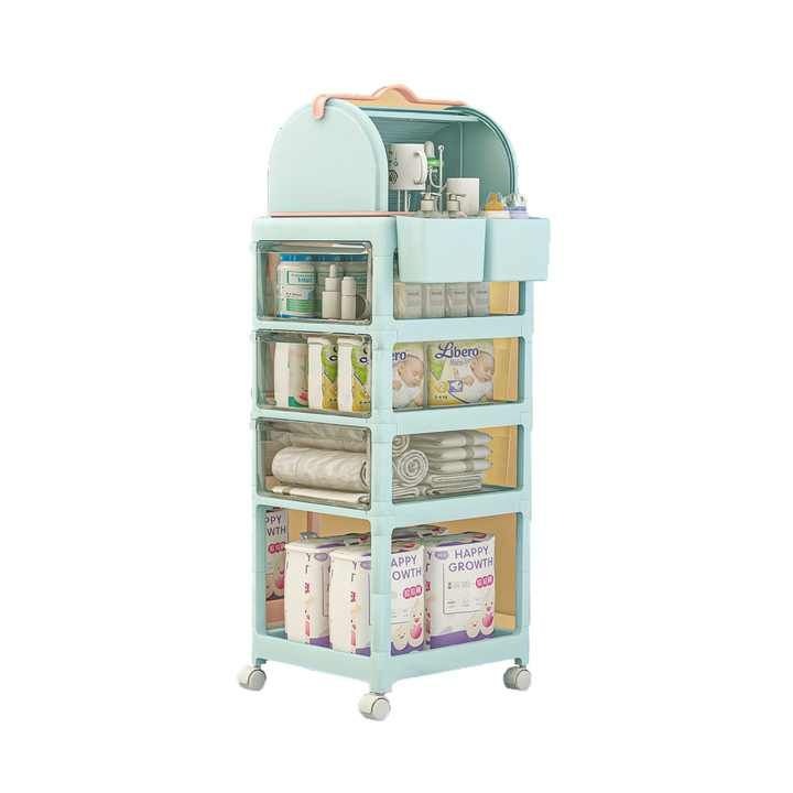 Newborn Baby Mobile Storage RackMint Green