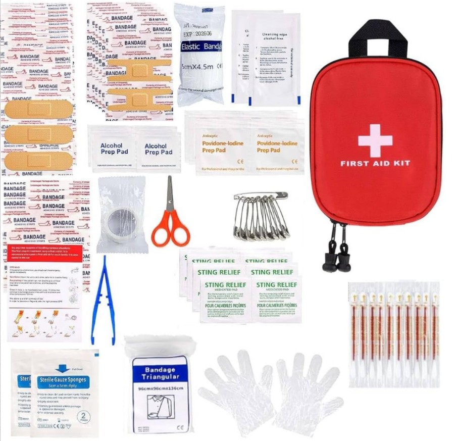 52-Piece Portable Emergency Medical Bag - Home Camping & Travel (2)Standard