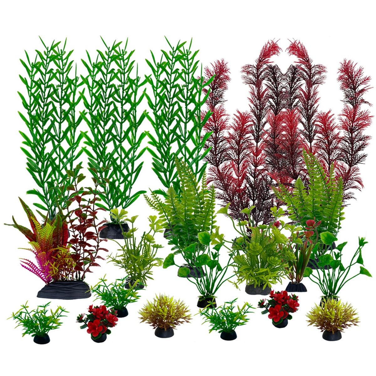 20-Piece Artificial Fish Tank Decoration - Underwater PlantsStandard