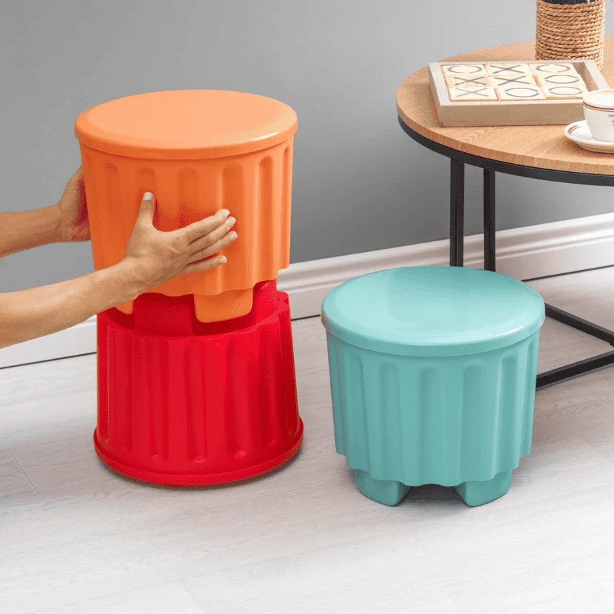 Sunny Multipurpose Storage Stool/or kids toy storagecolour::red