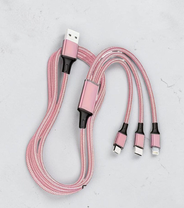 3-in-1 Braided Charging Cable