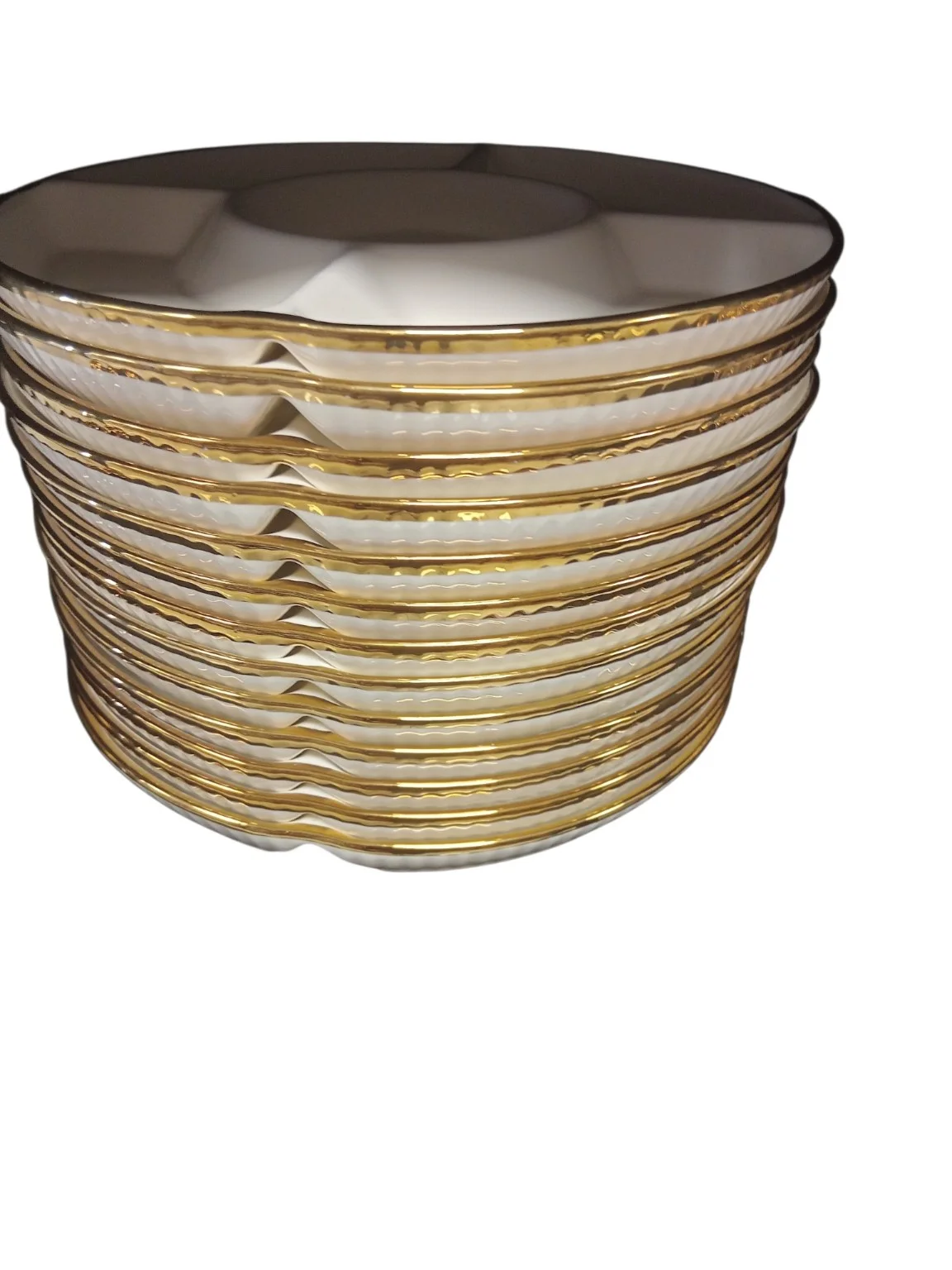 gold lining snack serving platter 