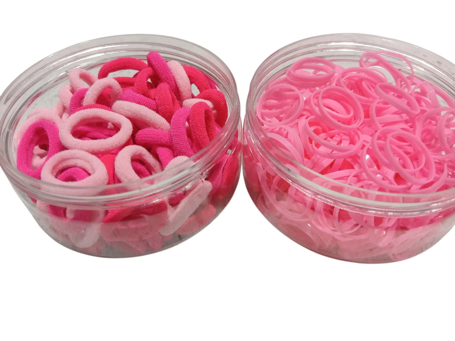 girls and babies Pink Hair Elastics & Bands Set