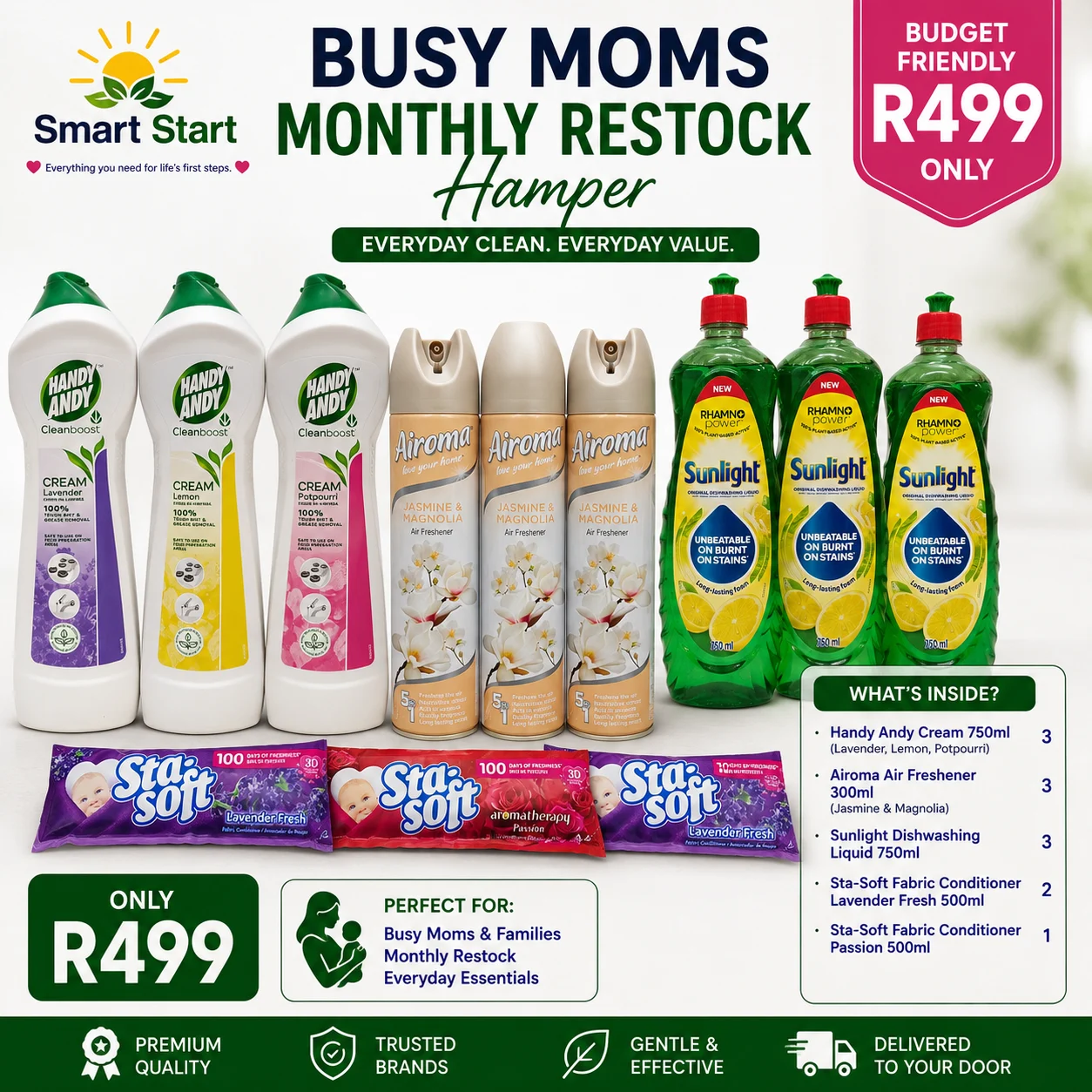 Busy Moms Monthly Restock Hamper – Cleaning & Laundry